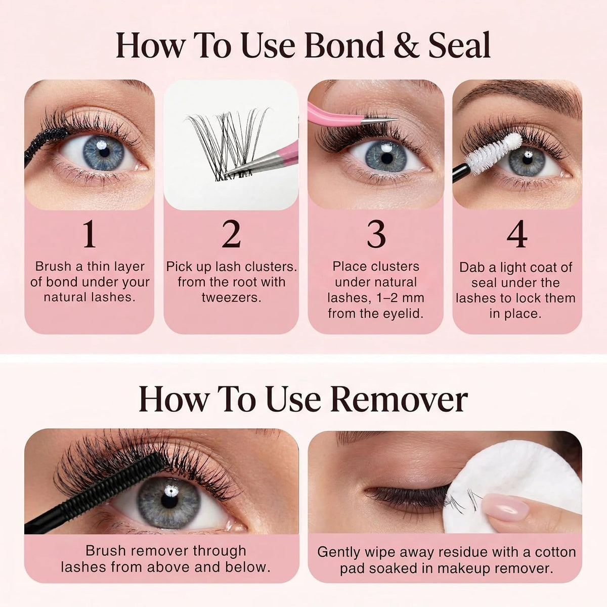 Clean Girl Black 5-in-1 DIY Cluster Lash Kit – 120 Clusters