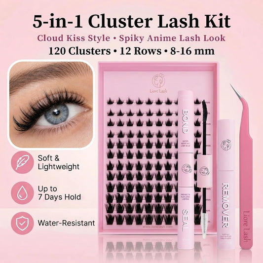 Cloud Kiss 5-in-1 DIY Cluster Lash Kit – 120 Clusters