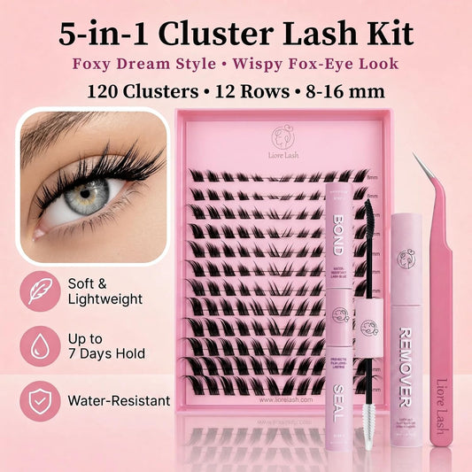 Foxy Dream 5-in-1 DIY Cluster Lash Kit – 120 Clusters