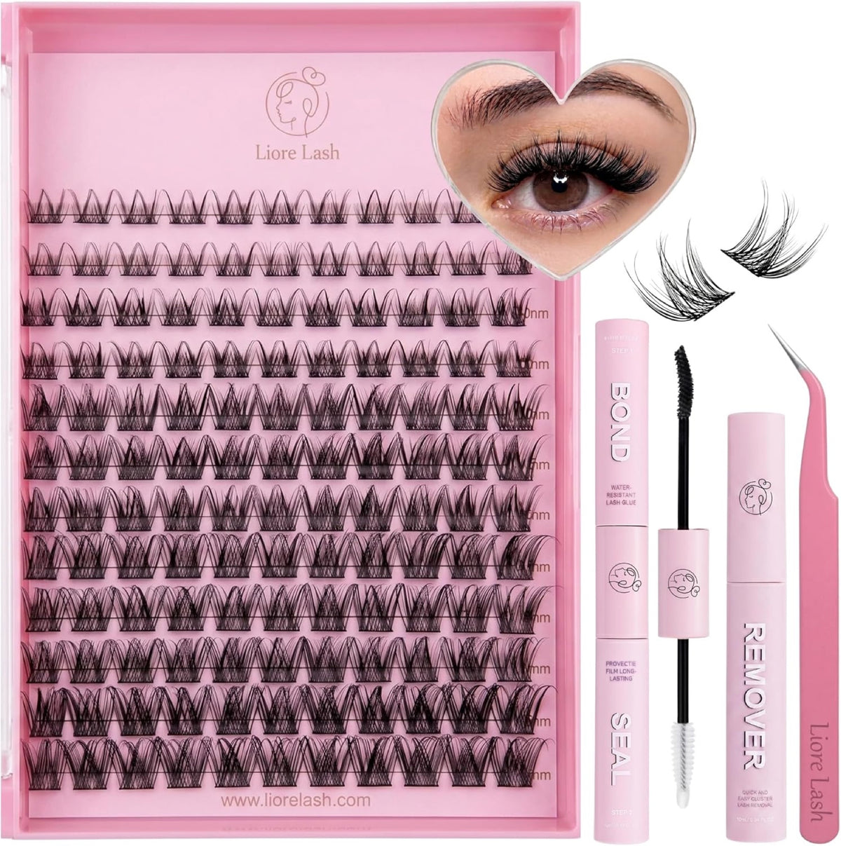 Pretty Muse 5-in-1 DIY Cluster Lash Kit – 120 Clusters