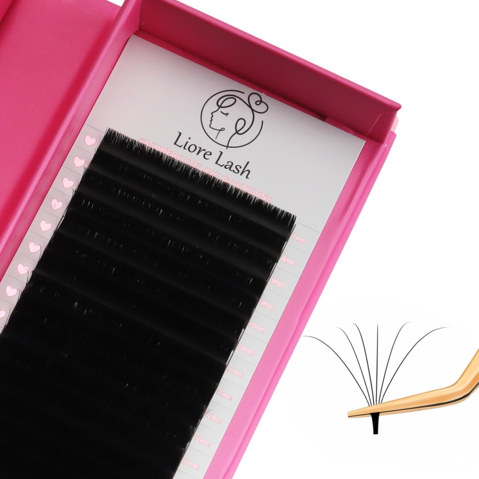 Easy fan Premium Cashmere Eyelashes (C Curl 0.07) - Liore Lash