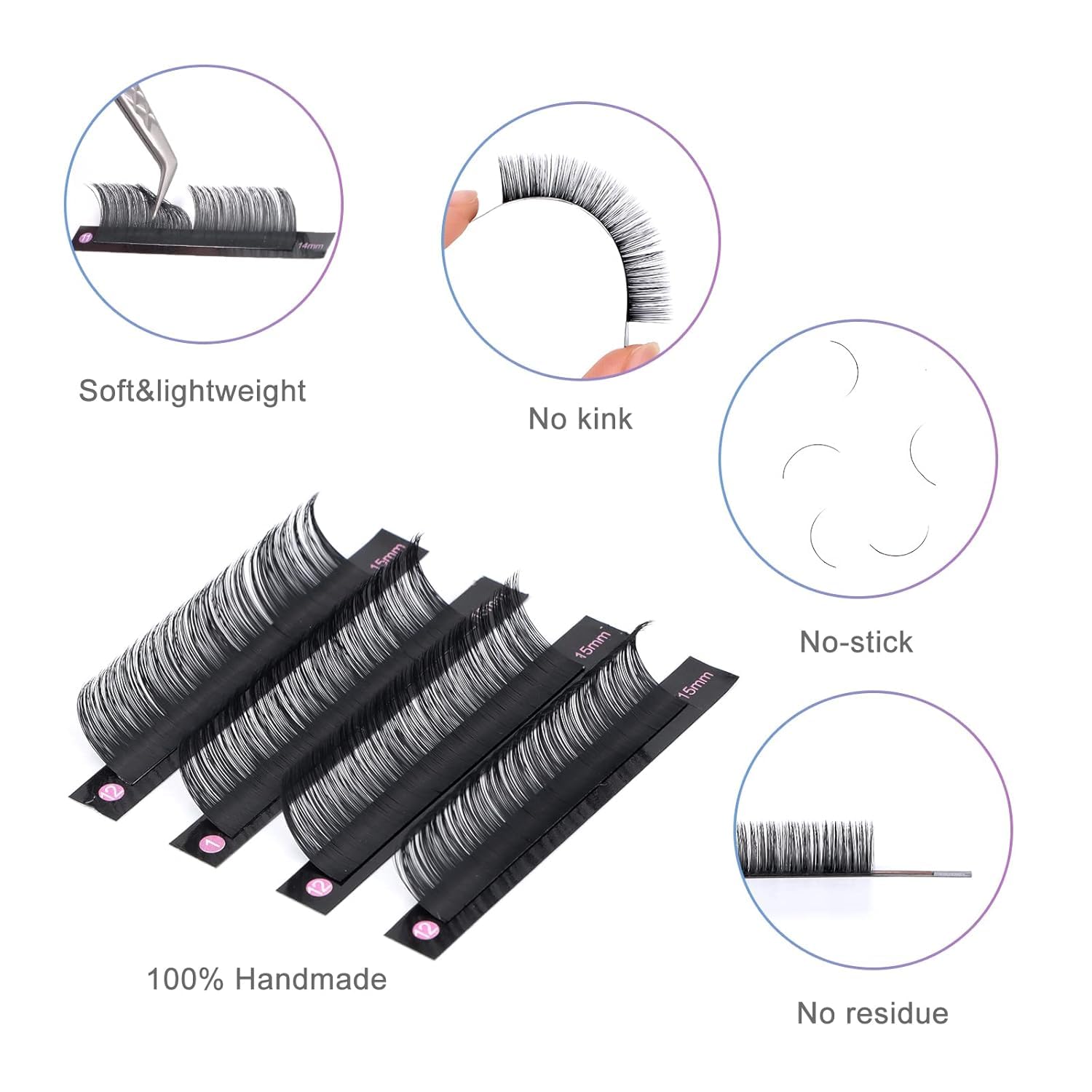 Premium Cashmere Eyelashes (C Curl 0.07) - Liore Lash