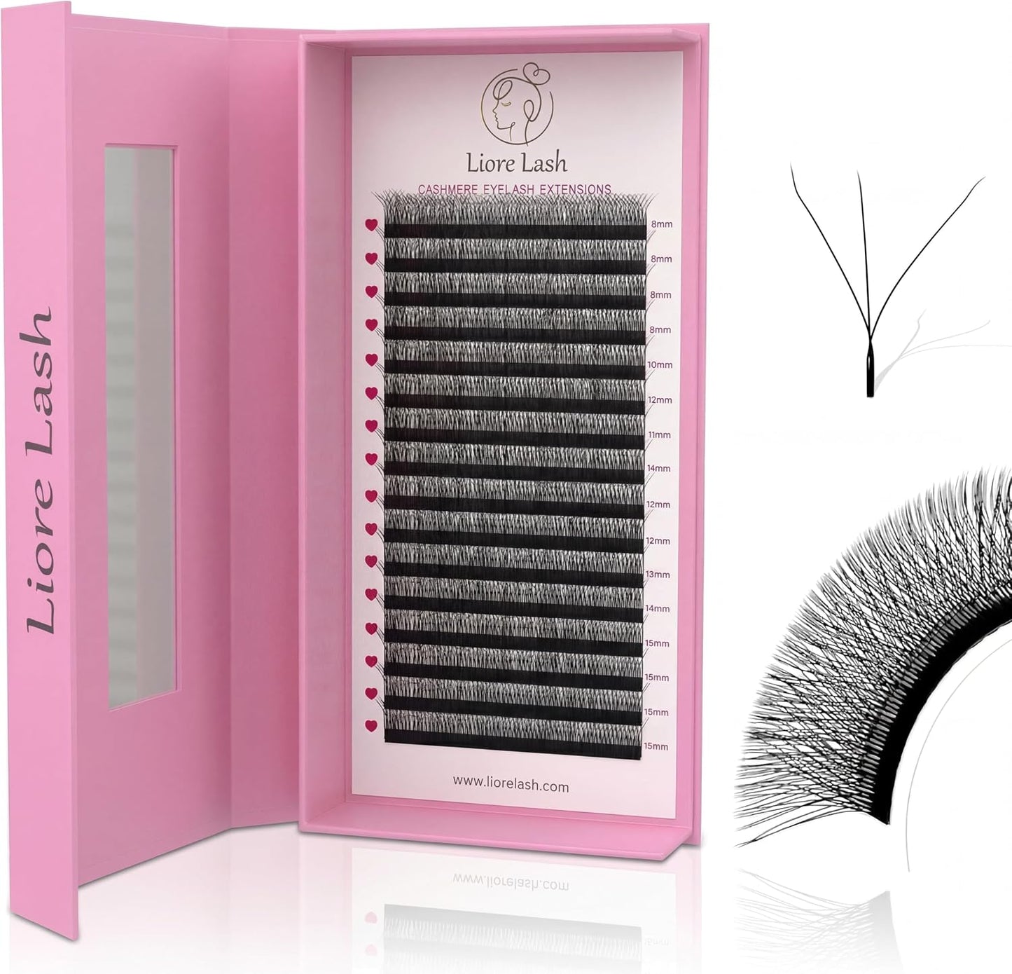 Premade U & W Lash Fans – 0.07 mm by LIORE LASH