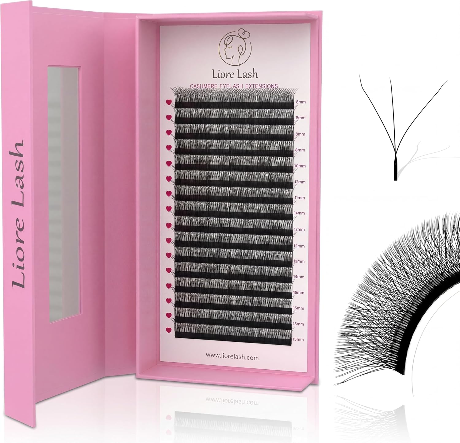 Premade U & W Lash Fans – 0.07 mm by LIORE LASH