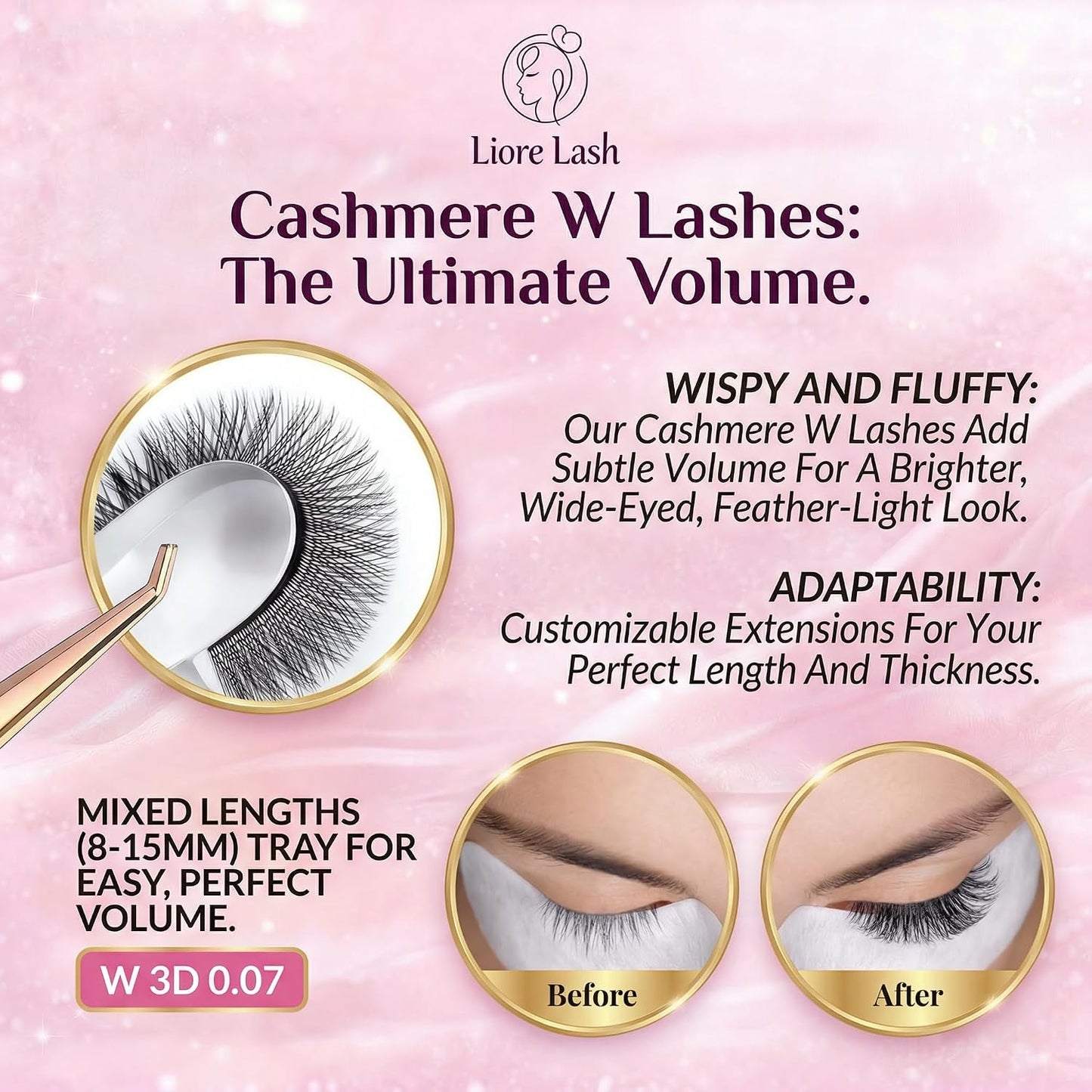 Premade U & W Lash Fans – 0.07 mm product detail 2