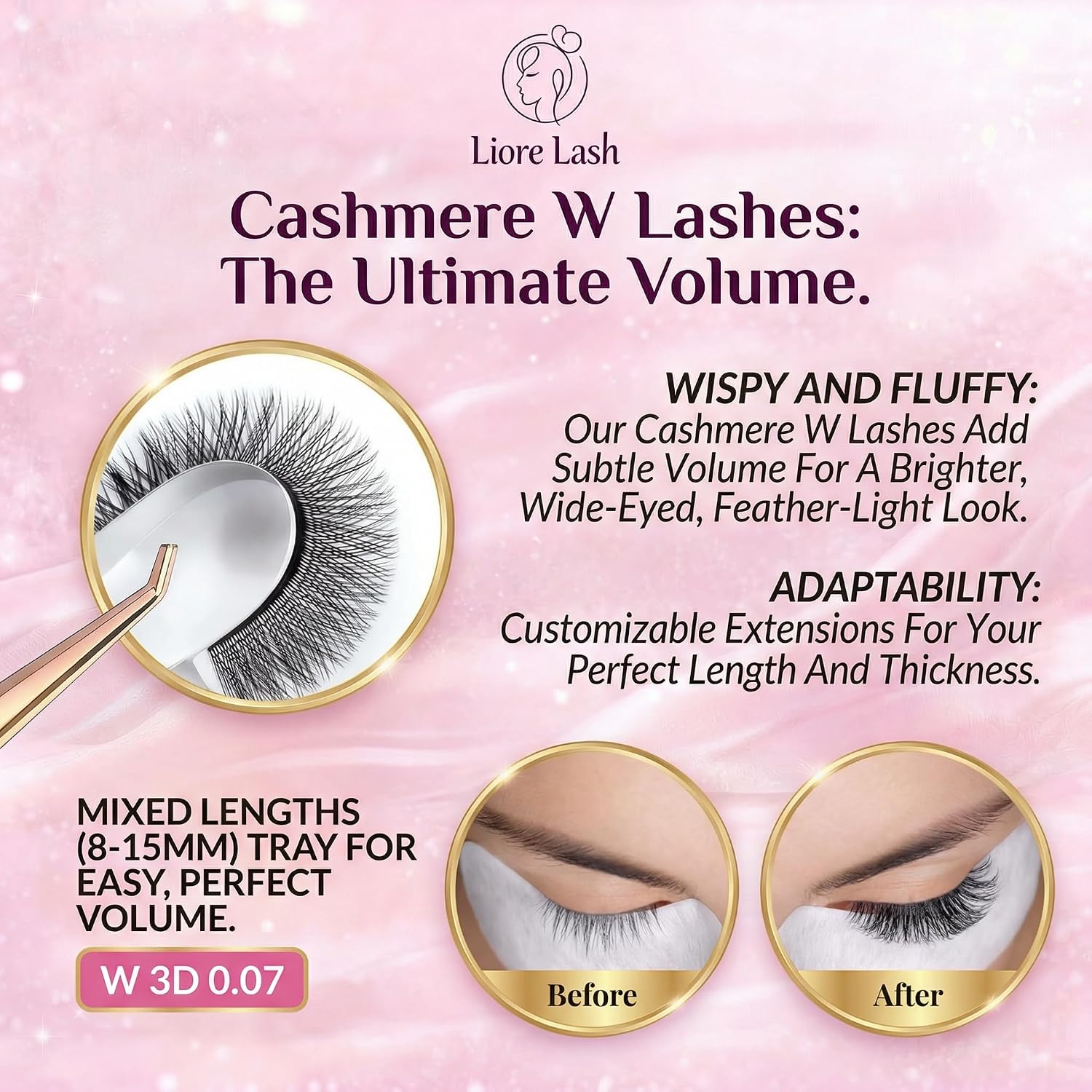 Premade U & W Lash Fans – 0.07 mm product detail 2