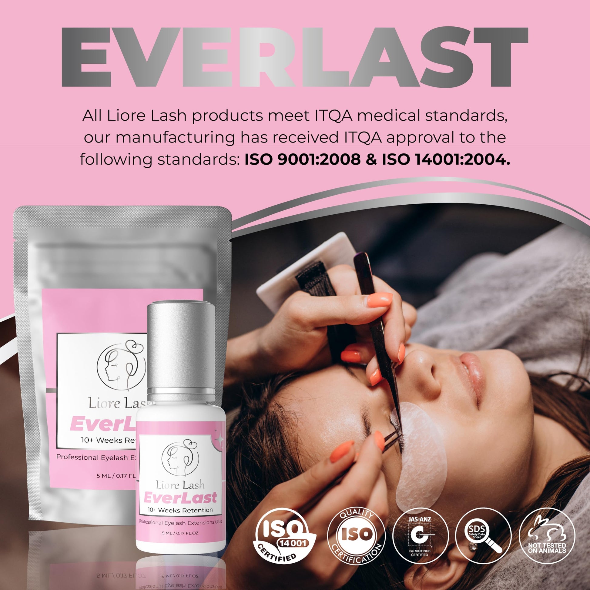 EverLast Eyelash Extension Glue - 10 Weeks Retention - Liore Lash