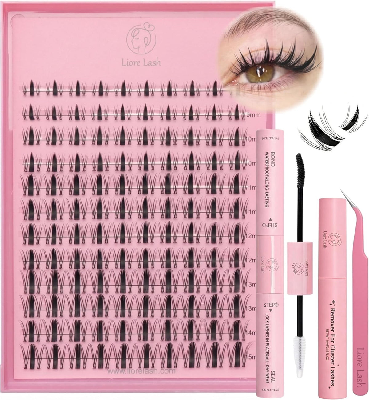 Baby Wink 5-in-1 DIY Cluster Lash Kit – 120 Clusters