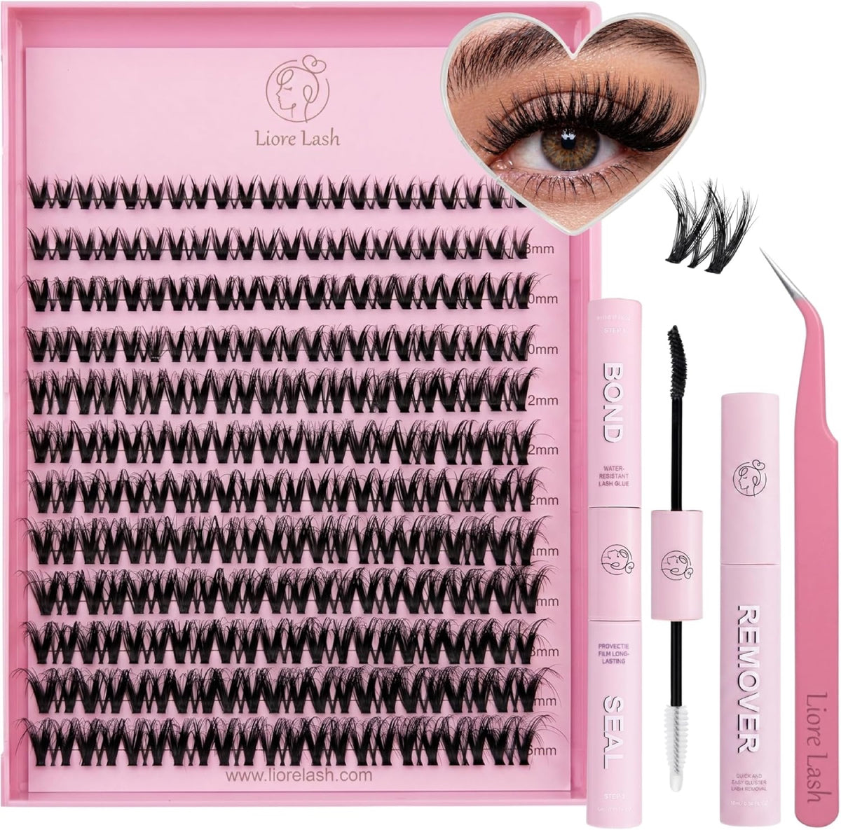 Dream Girl 5-in-1 DIY Cluster Lash Kit – 120 Clusters