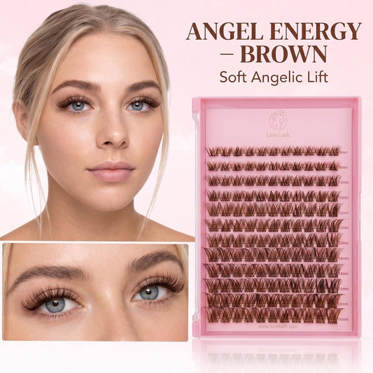 Angel Energy Brown 5-in-1 DIY Cluster Lash Kit – 120 Clusters