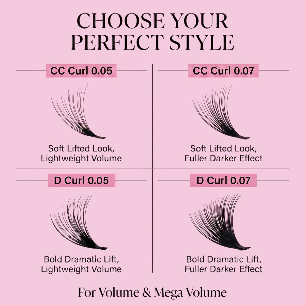 Cashmere Bulk Lash Palette – 0.07 mm, 64 Rows