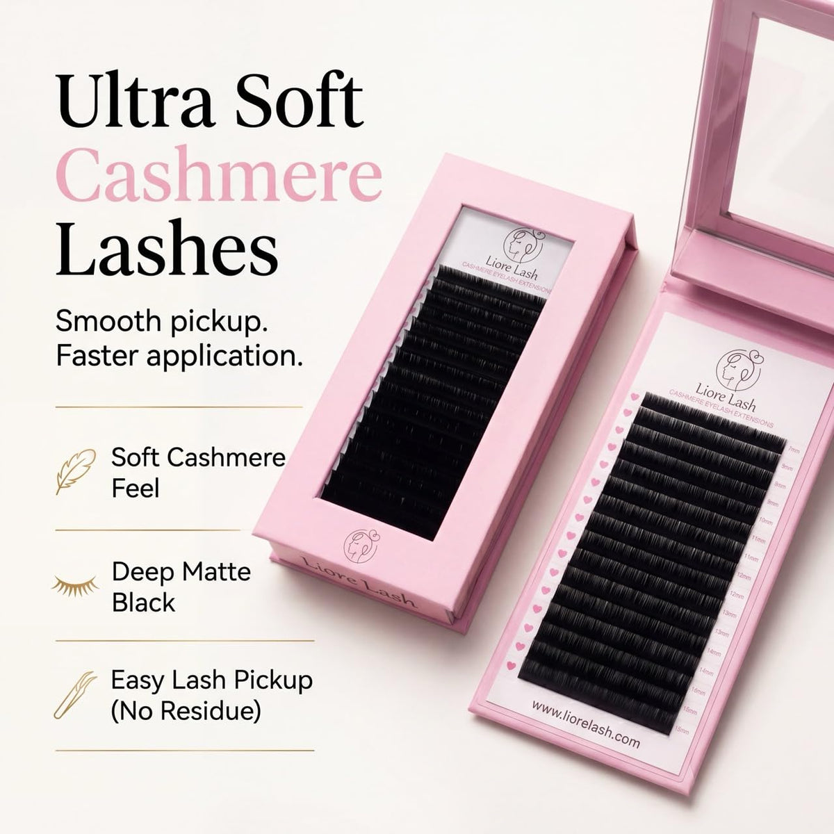 Cashmere Classic Lash Trays – 0.07 mm, 16 Rows