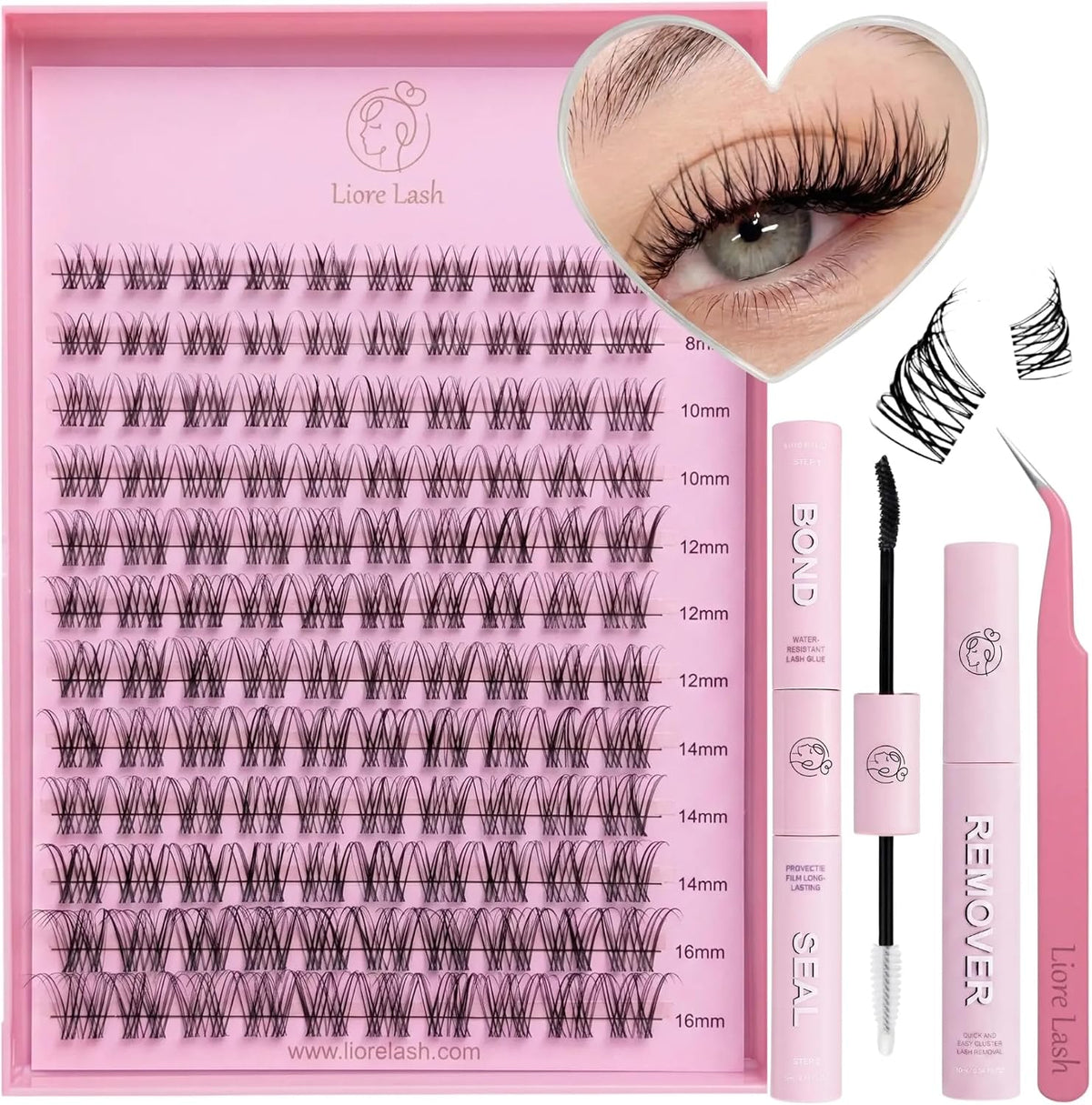 Clean Girl Black 5-in-1 DIY Cluster Lash Kit – 120 Clusters