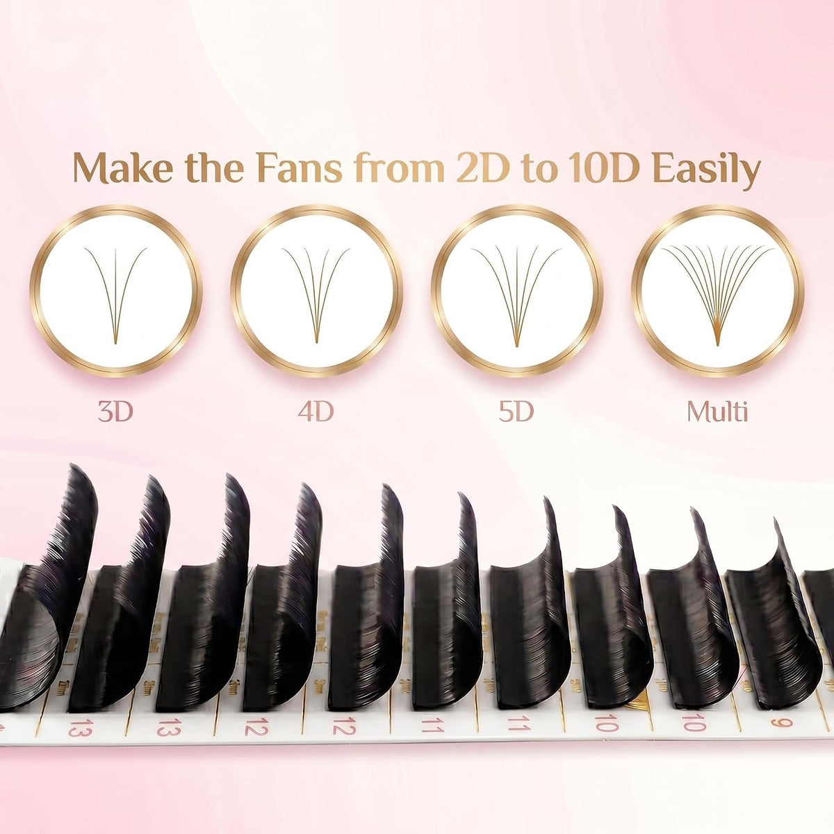 Cashmere Easy Fan Lashes – 0.05 mm, 16 Rows