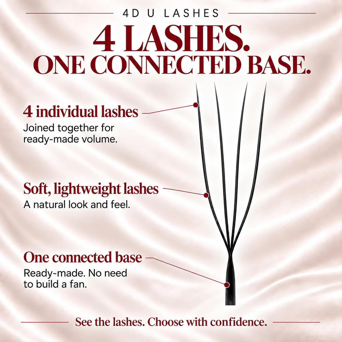 Cashmere Premade U & W Lash Fans – 0.07 mm
