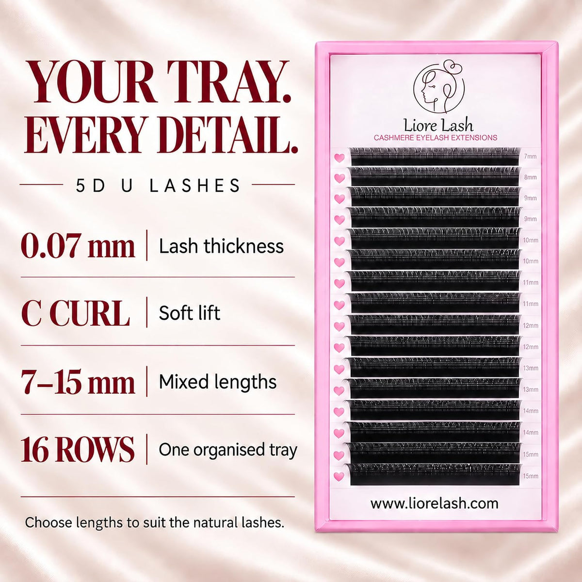 Cashmere Premade U & W Lash Fans – 0.07 mm