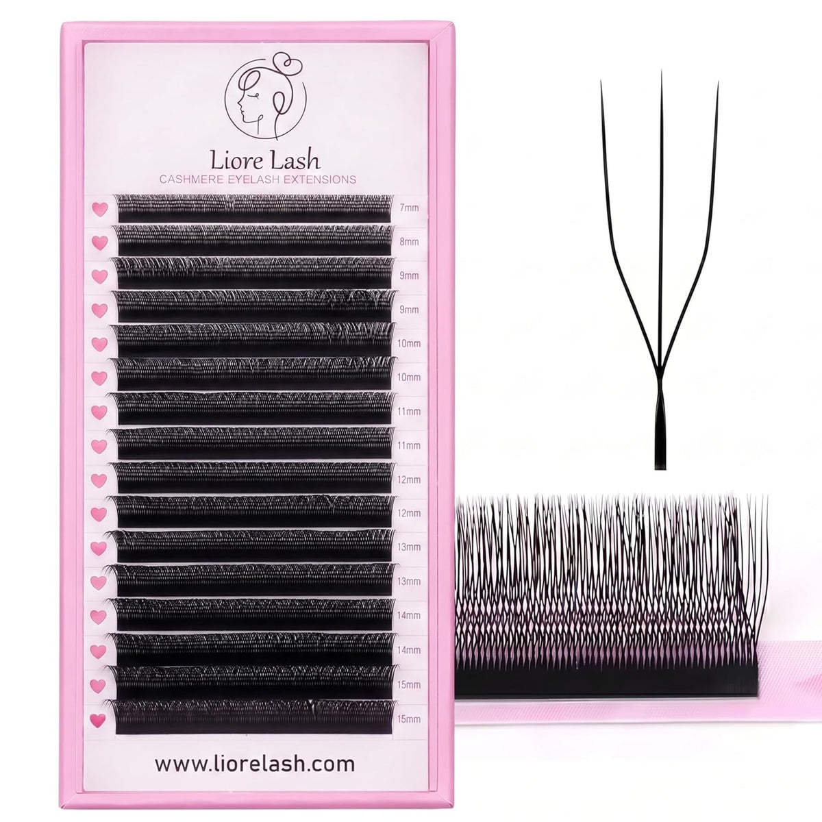 Cashmere Premade U & W Lash Fans – 0.07 mm