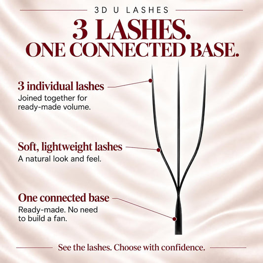 Cashmere Premade U & W Lash Fans – 0.07 mm