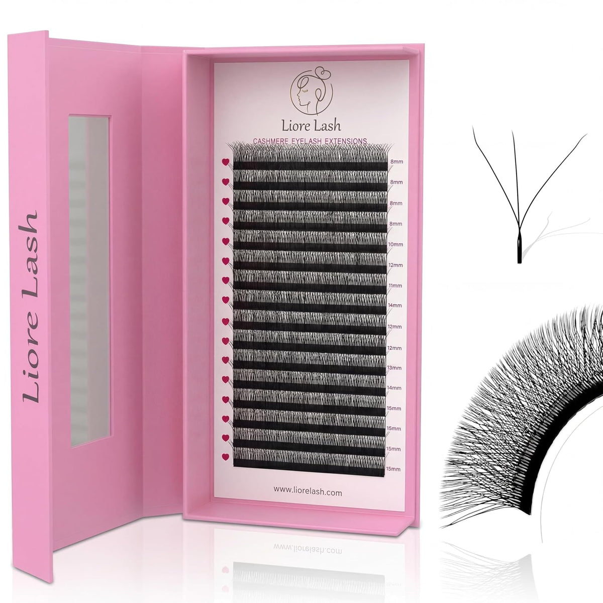 Cashmere Premade U & W Lash Fans – 0.07 mm