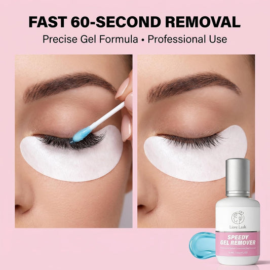Gel Remover for Eyelash Extensions Glue - 60 Seconds Lash Removal Time