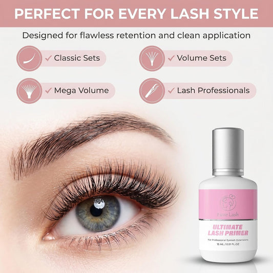 Ultimate Lash Primer For Professional Eyelash Extensions - 35% Longer Lash Retention